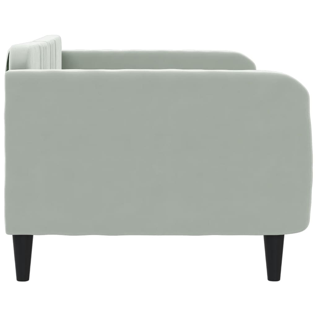 vidaXL Sofa z funkcją spania, jasnoszara, 100x200 cm, obita aksamitem