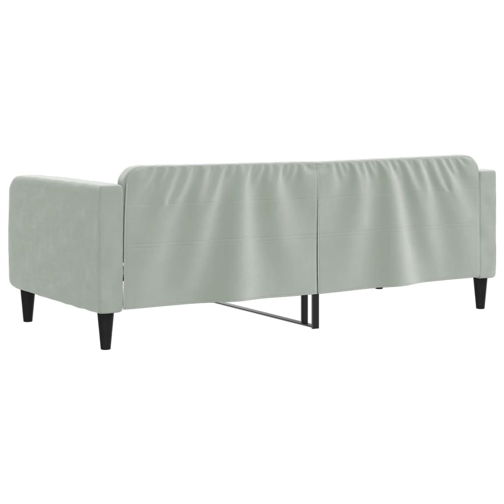 vidaXL Sofa z funkcją spania, jasnoszara, 100x200 cm, obita aksamitem