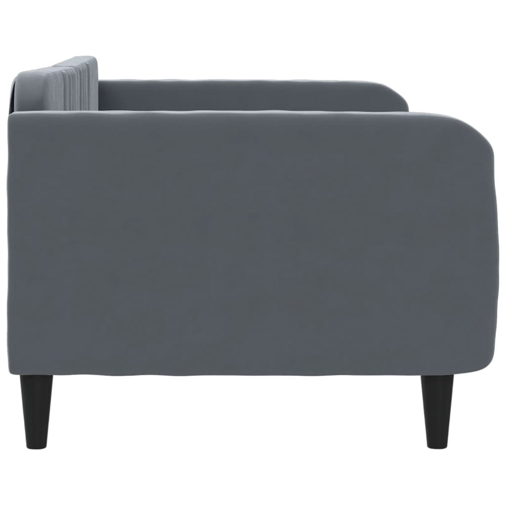 vidaXL Sofa z funkcją spania, ciemnoszara, 100x200 cm, aksamit