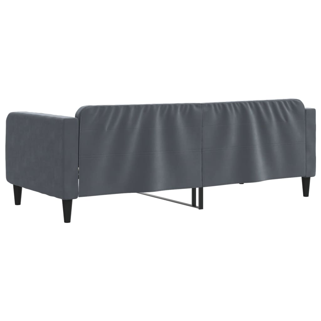 vidaXL Sofa z funkcją spania, ciemnoszara, 100x200 cm, aksamit