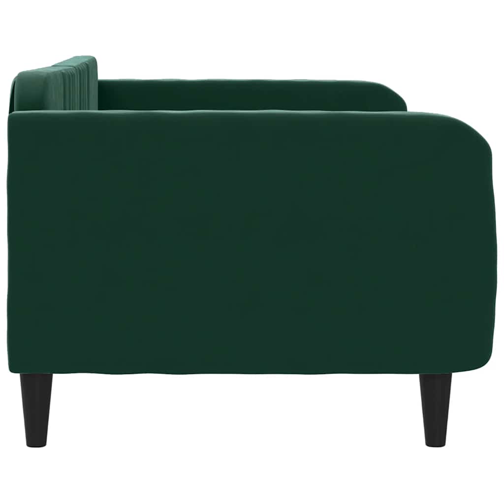 vidaXL Sofa z funkcją spania, ciemnozielona, 100x200 cm, aksamit