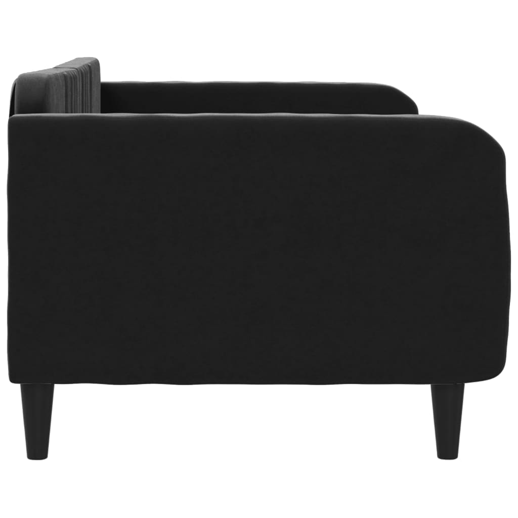 vidaXL Sofa z funkcją spania, czarna, 100x200 cm, obita aksamitem