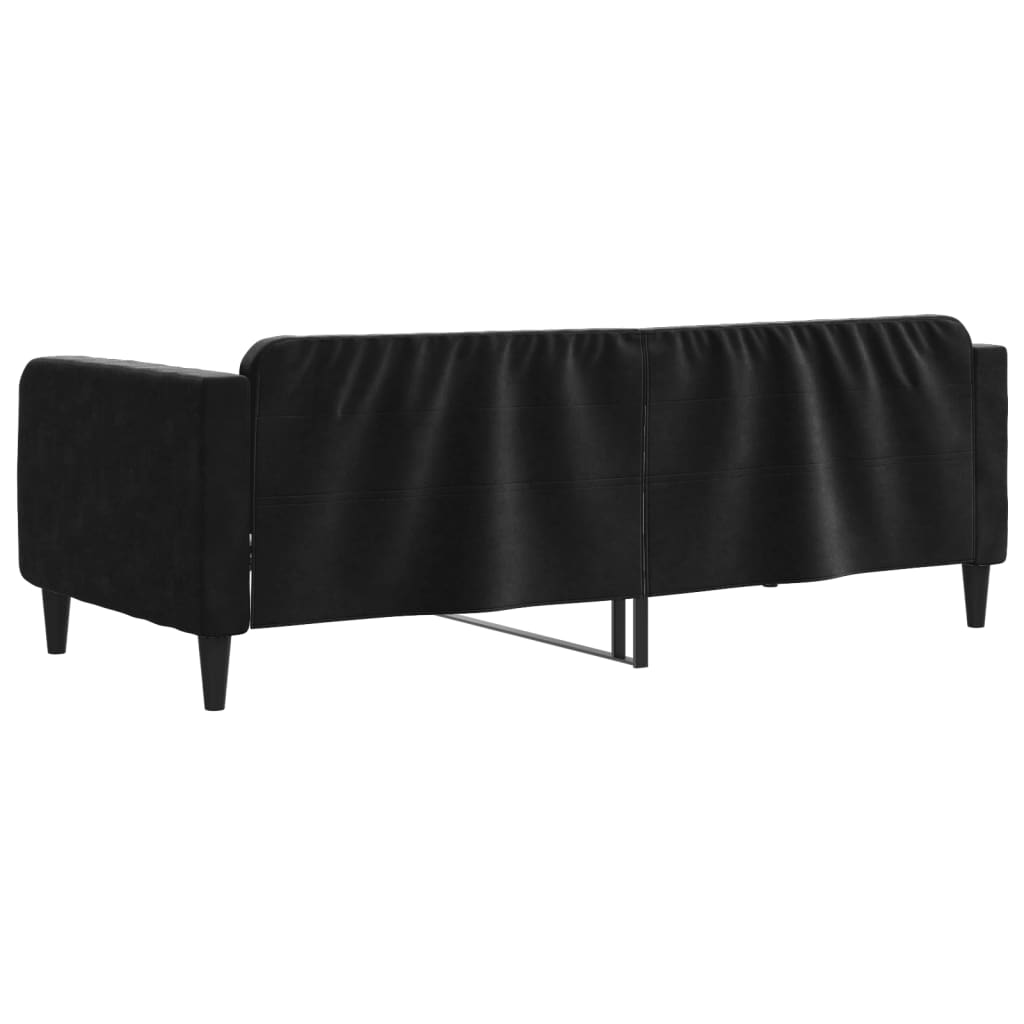 vidaXL Sofa z funkcją spania, czarna, 100x200 cm, obita aksamitem