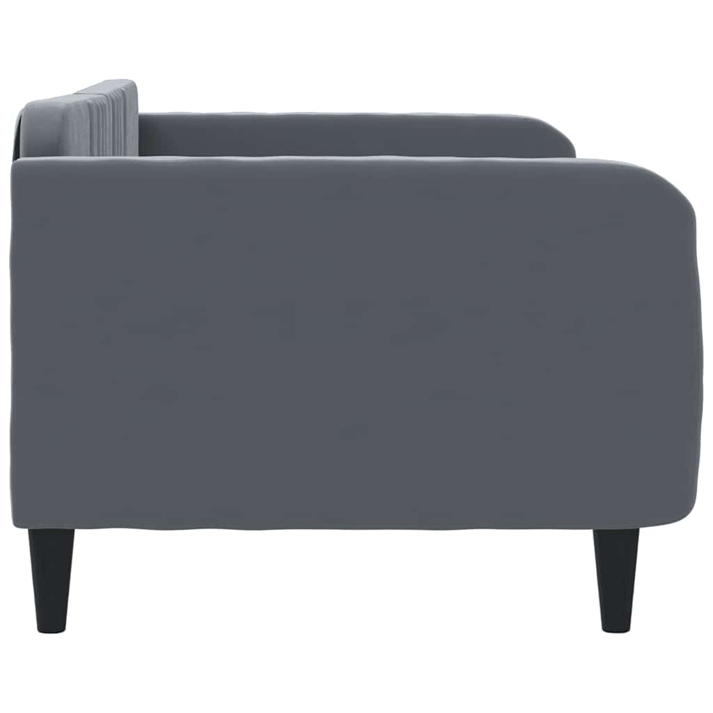 vidaXL Sofa z funkcją spania, ciemnoszara, 90x190 cm, aksamit