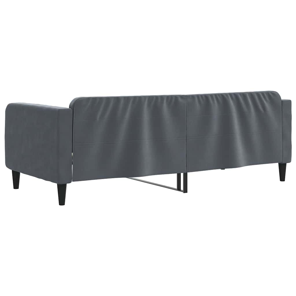vidaXL Sofa z funkcją spania, ciemnoszara, 90x190 cm, aksamit