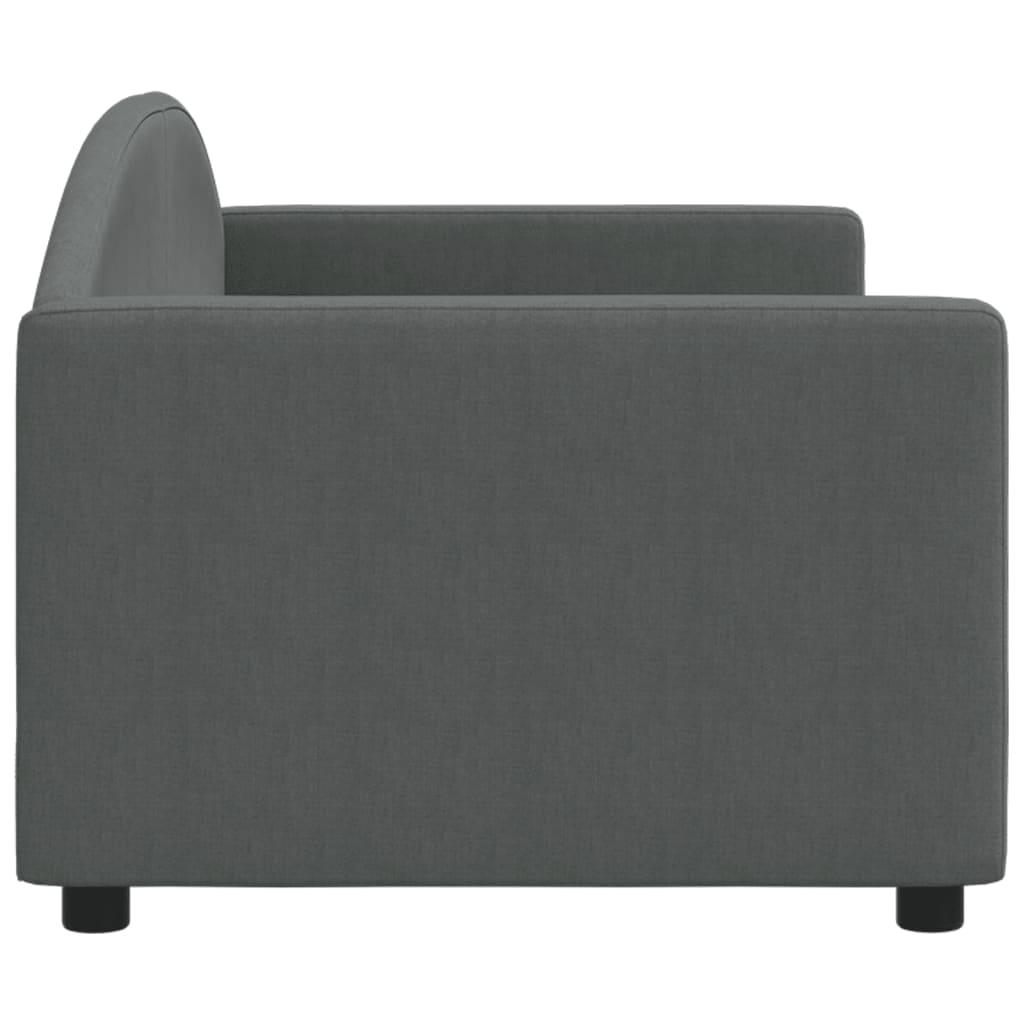 vidaXL Sofa z funkcją spania, ciemnoszara, 80x200 cm, obita tkaniną