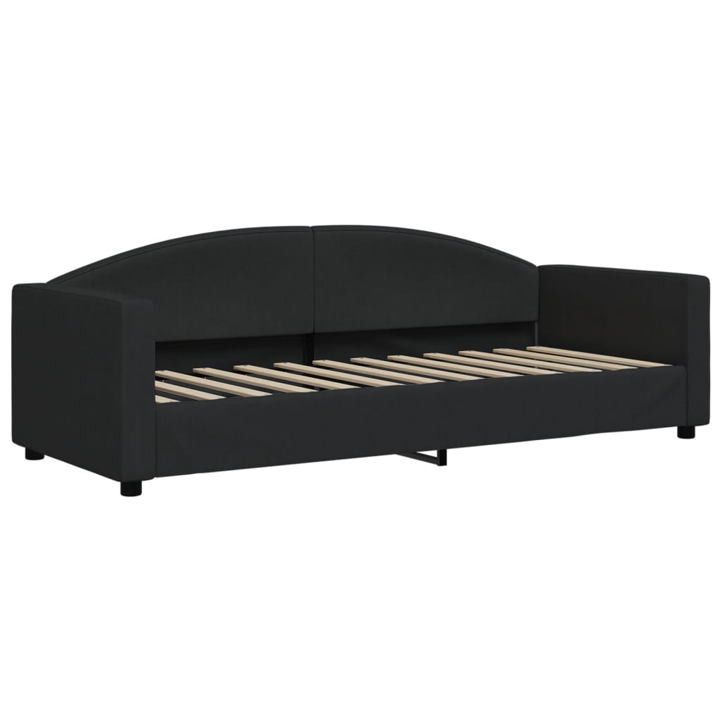 vidaXL Sofa z funkcją spania, czarna, 80x200 cm, obita tkaniną