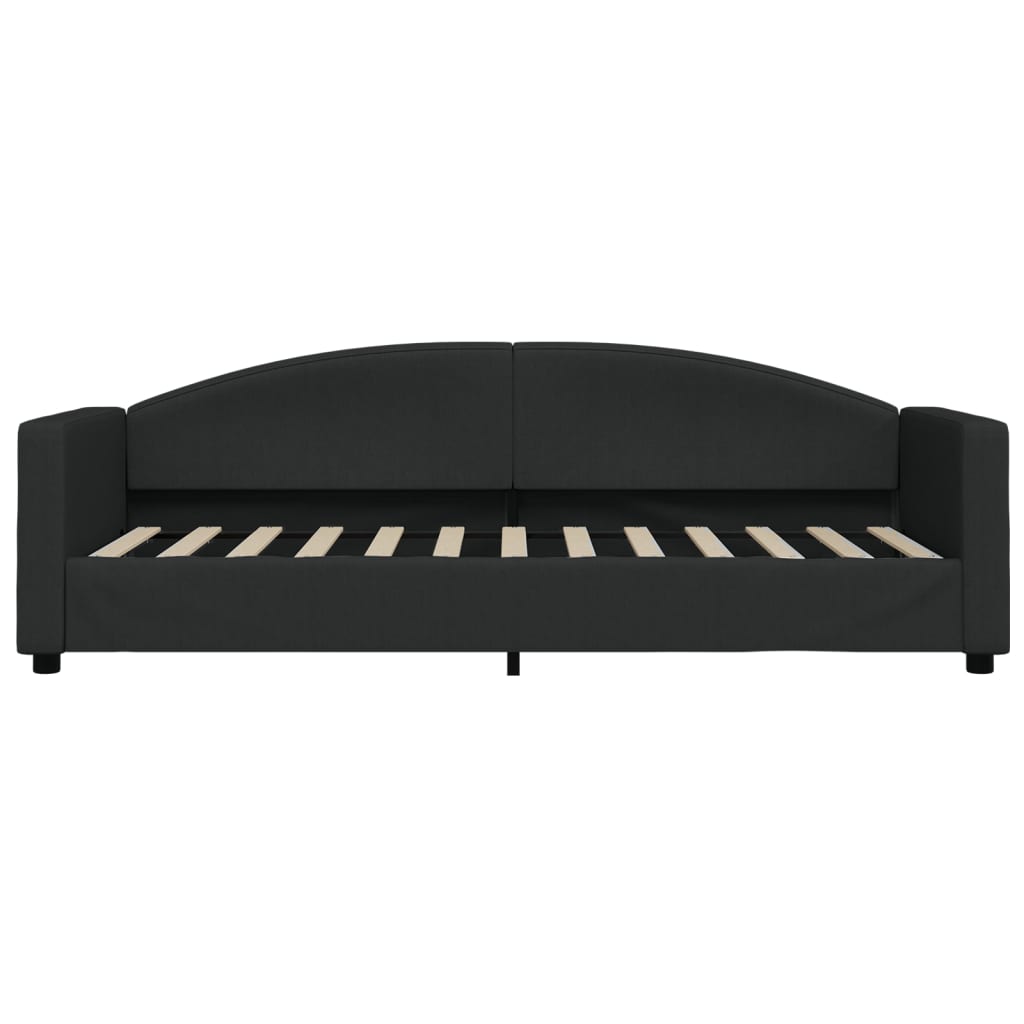 vidaXL Sofa z funkcją spania, czarna, 80x200 cm, obita tkaniną