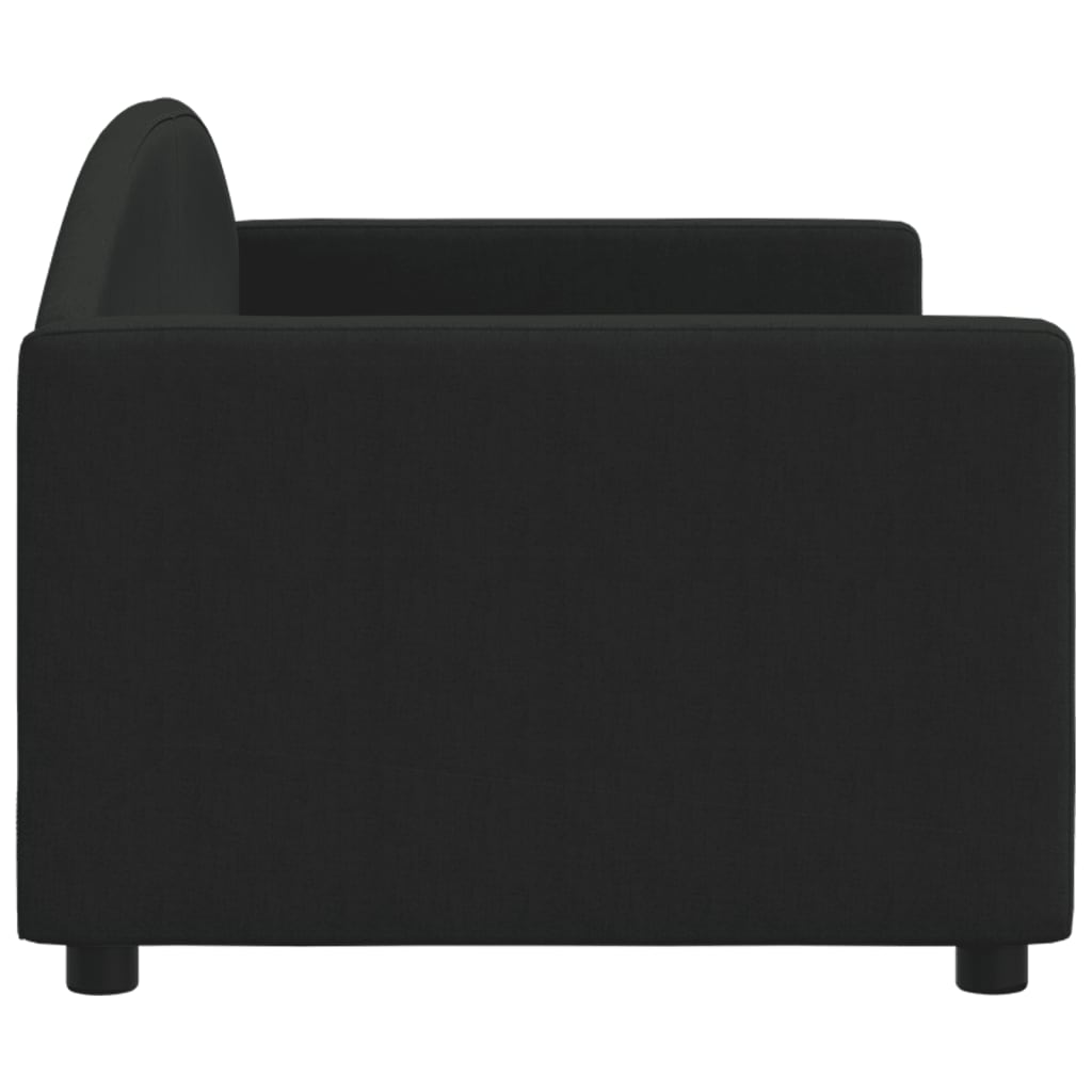 vidaXL Sofa z funkcją spania, czarna, 80x200 cm, obita tkaniną
