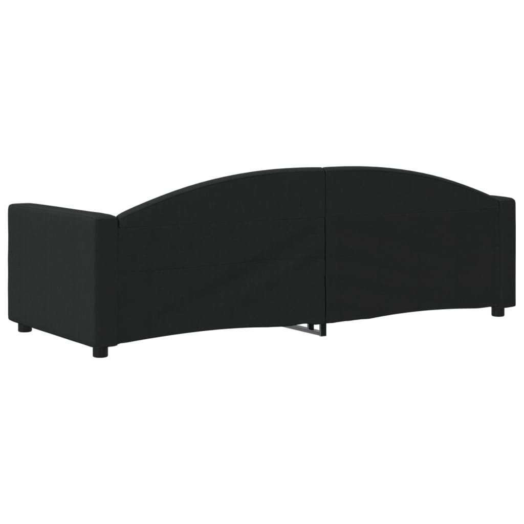 vidaXL Sofa z funkcją spania, czarna, 80x200 cm, obita tkaniną