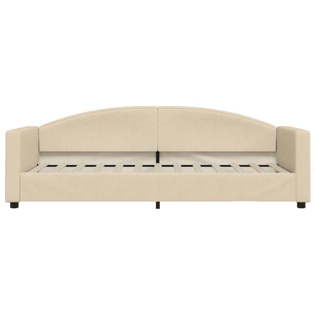 vidaXL Sofa z funkcją spania, kremowa, 80x200 cm, obita tkaniną