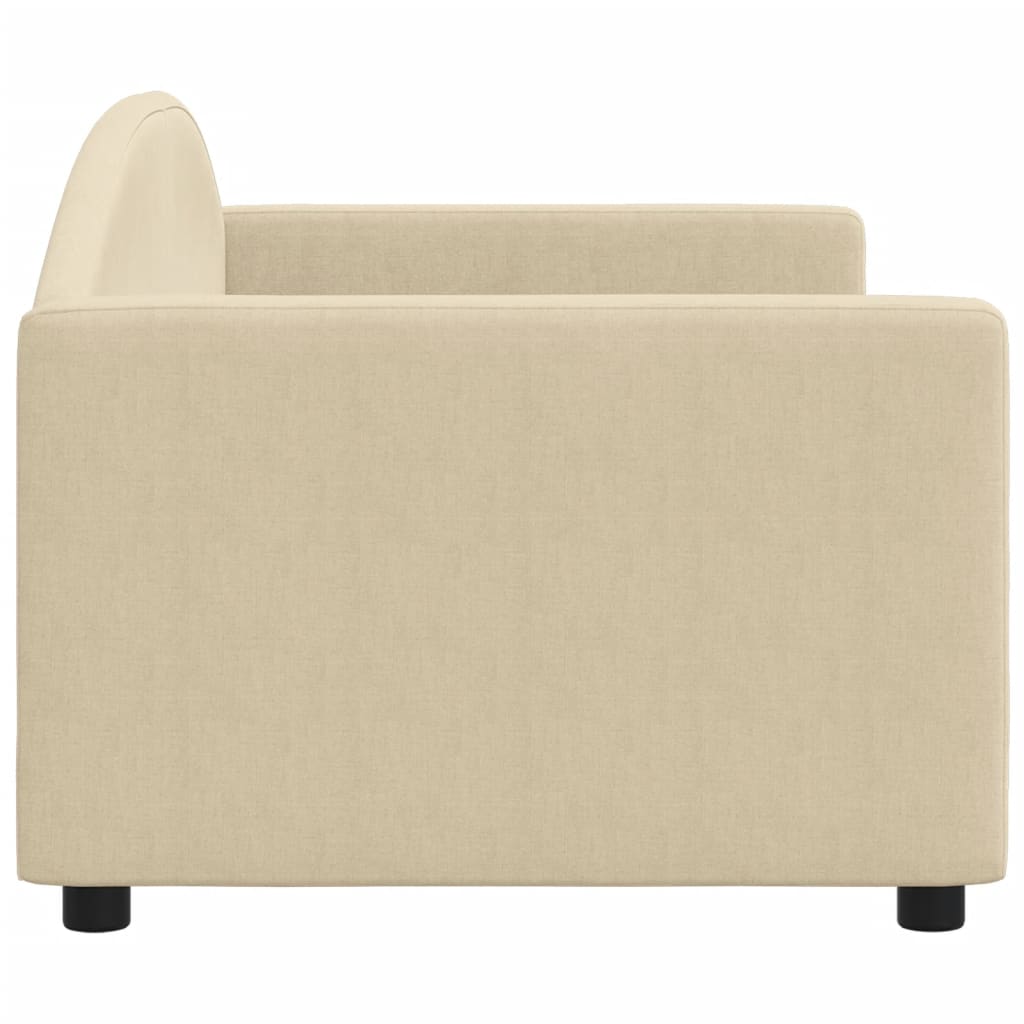 vidaXL Sofa z funkcją spania, kremowa, 80x200 cm, obita tkaniną