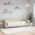 vidaXL Sofa z funkcją spania, kremowa, 80x200 cm, obita tkaniną