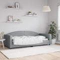 vidaXL Sofa z funkcją spania, jasnoszara, 90x200 cm, obita tkaniną