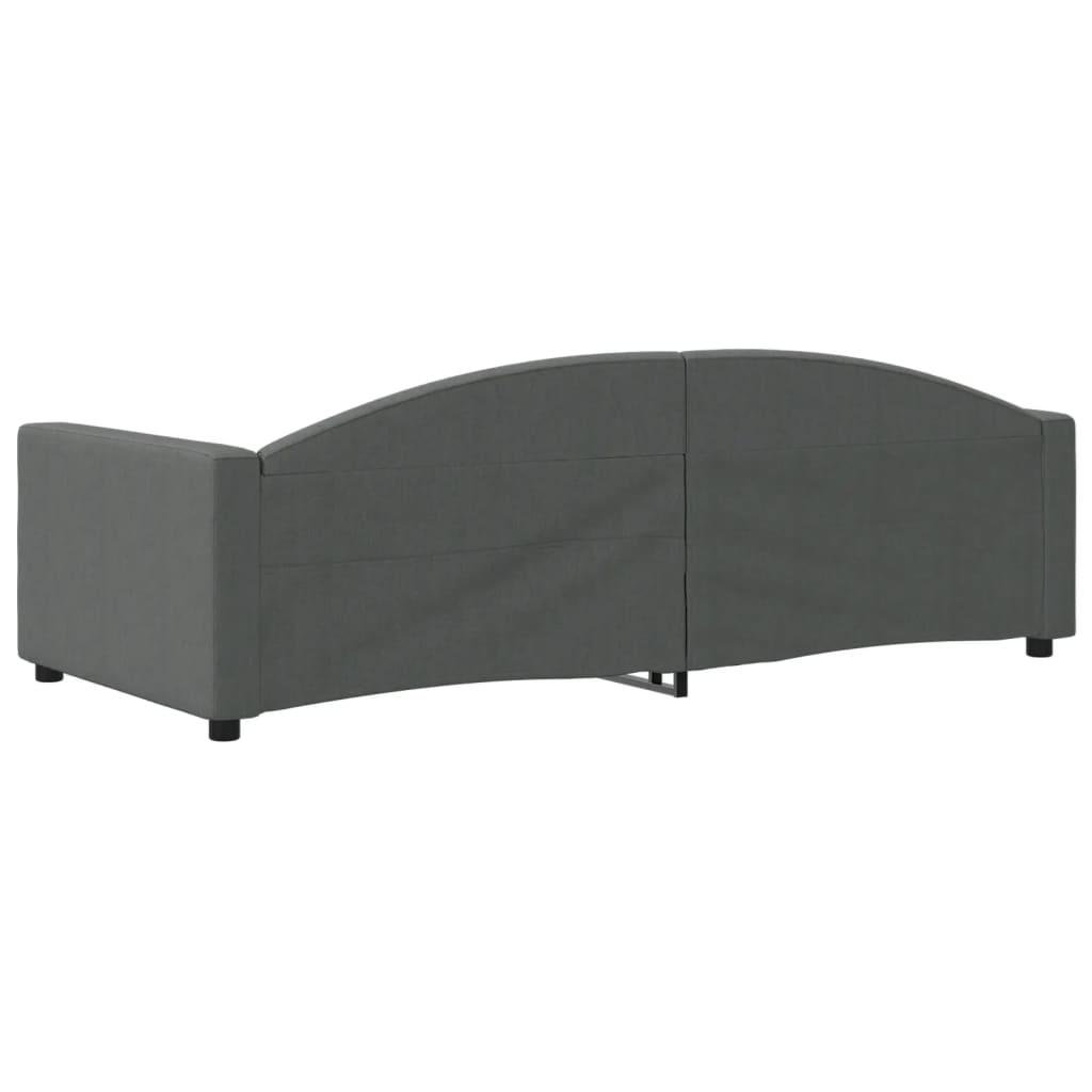 vidaXL Sofa z funkcją spania, ciemnoszara, 90x200 cm, obita tkaniną