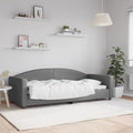 vidaXL Sofa z funkcją spania, ciemnoszara, 90x200 cm, obita tkaniną