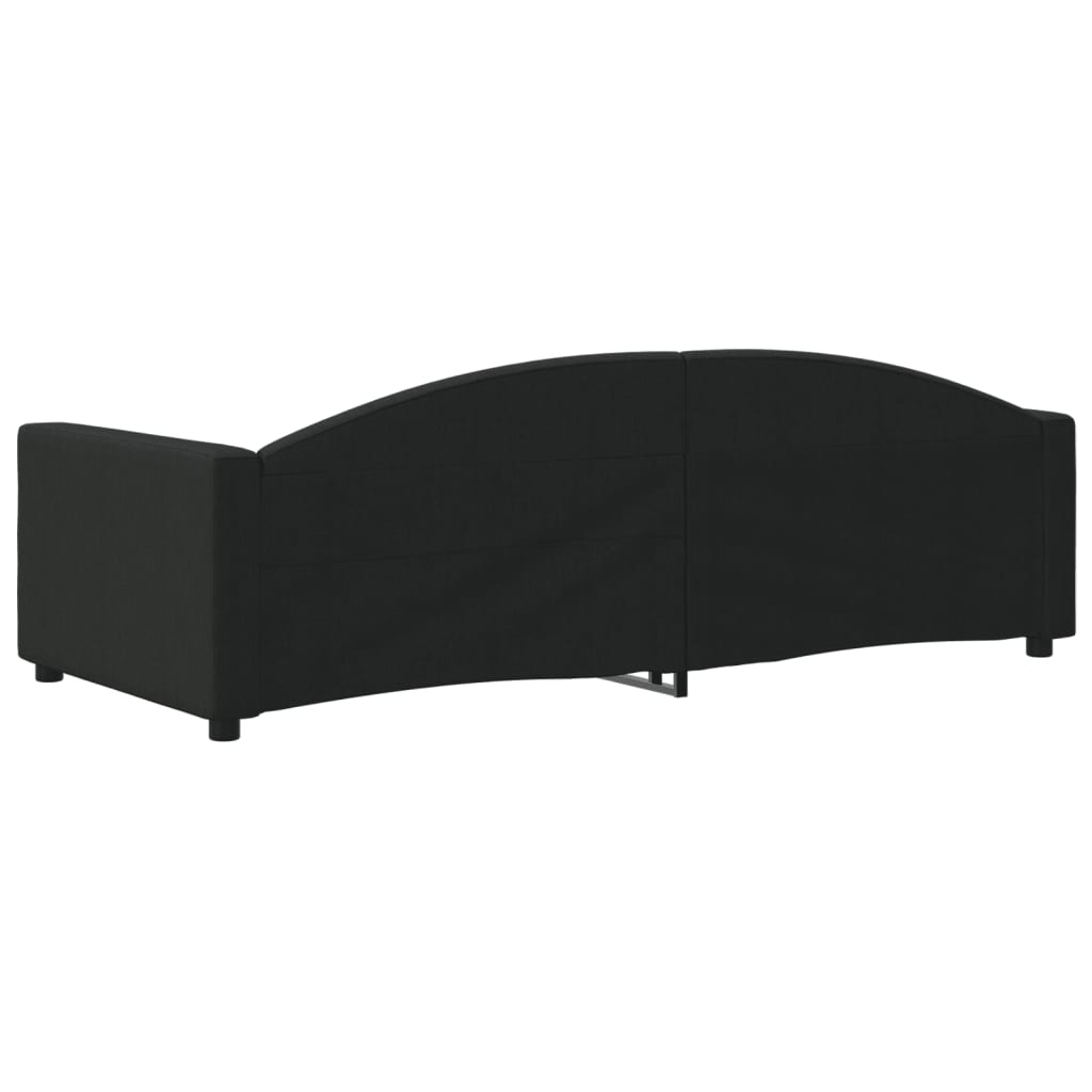 vidaXL Sofa z funkcją spania, czarna, 90x200 cm, obita tkaniną