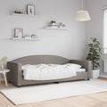 vidaXL Sofa z funkcją spania, kolor taupe, 90x200 cm, obita tkaniną