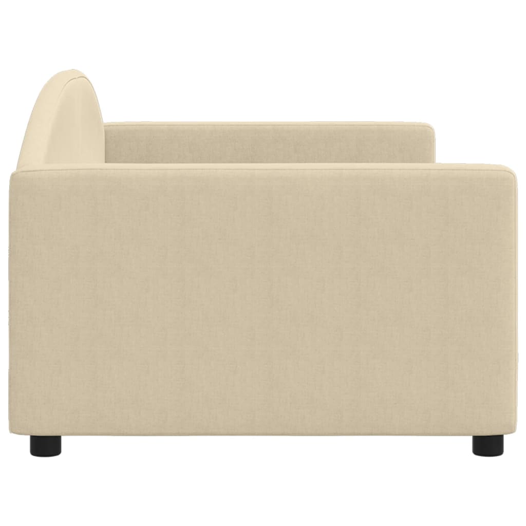 vidaXL Sofa z funkcją spania, kremowe, 90x200 cm, obita tkaniną
