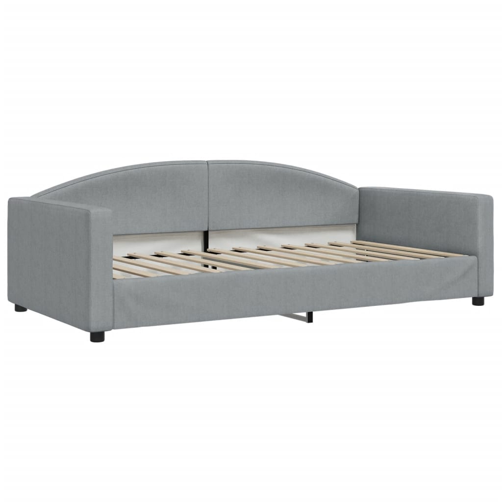 vidaXL Sofa z funkcją spania, jasnoszara, 100x200 cm, obita tkaniną