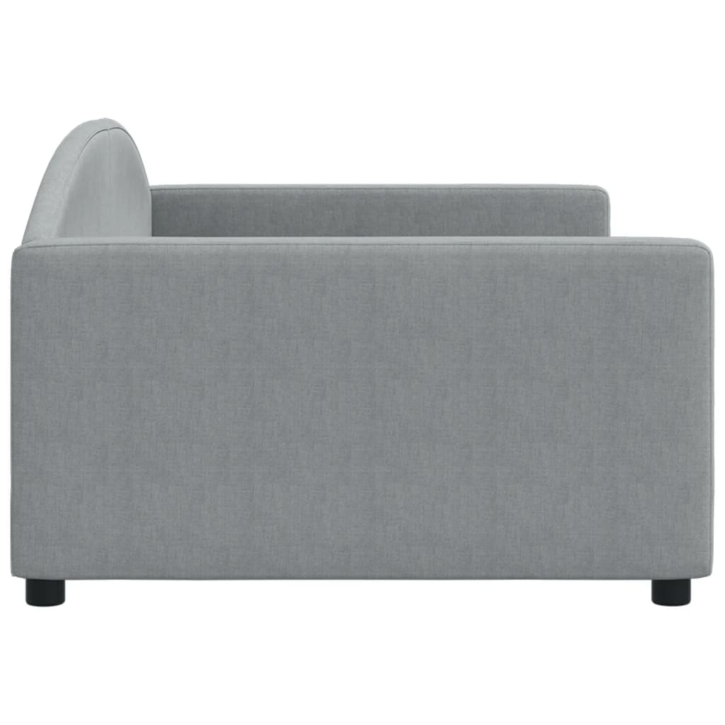 vidaXL Sofa z funkcją spania, jasnoszara, 100x200 cm, obita tkaniną