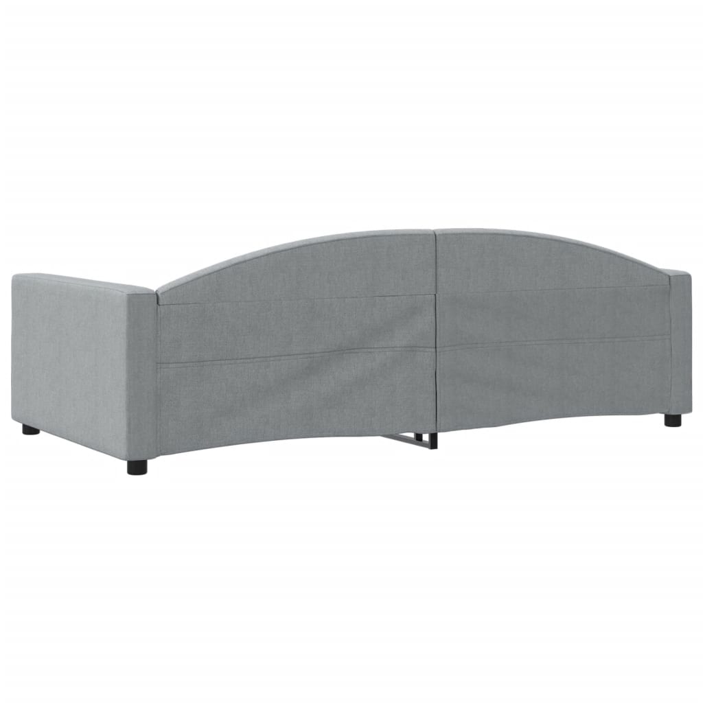 vidaXL Sofa z funkcją spania, jasnoszara, 100x200 cm, obita tkaniną