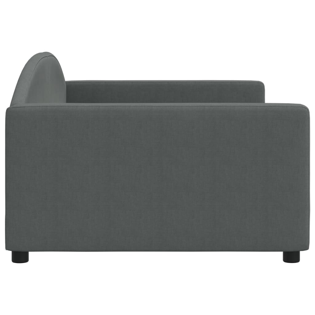 vidaXL Sofa z funkcją spania, ciemnoszara, 100x200 cm, obita tkaniną