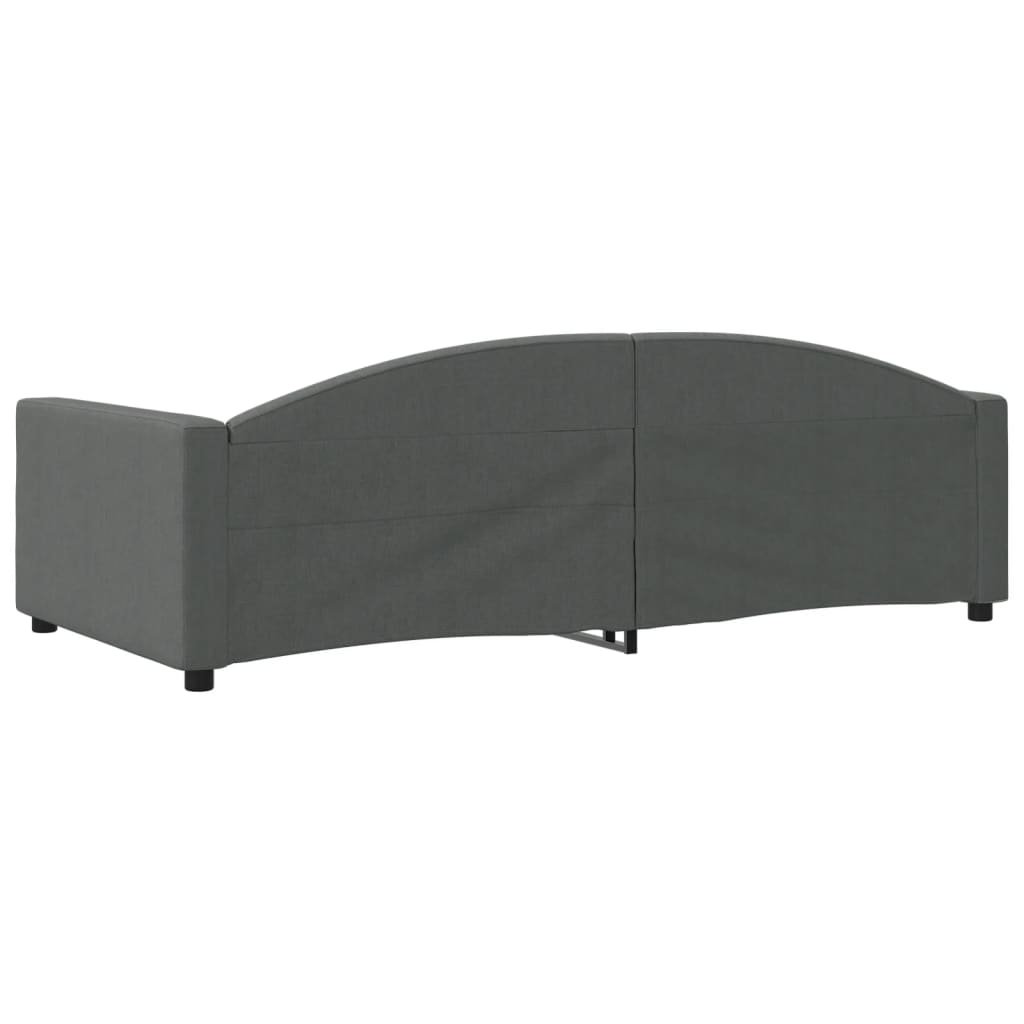 vidaXL Sofa z funkcją spania, ciemnoszara, 100x200 cm, obita tkaniną