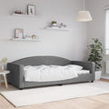 vidaXL Sofa z funkcją spania, ciemnoszara, 100x200 cm, obita tkaniną