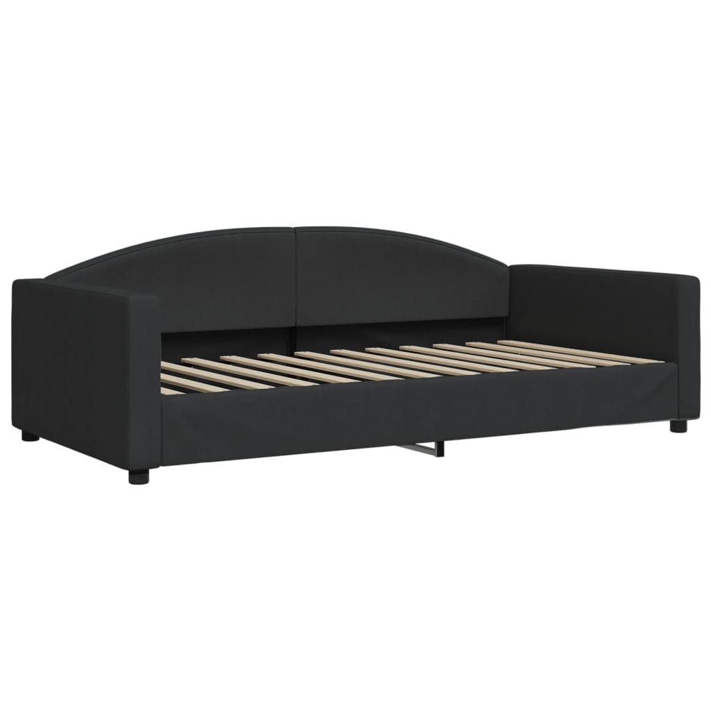vidaXL Sofa z funkcją spania, czarna, 100x200 cm, obita tkaniną