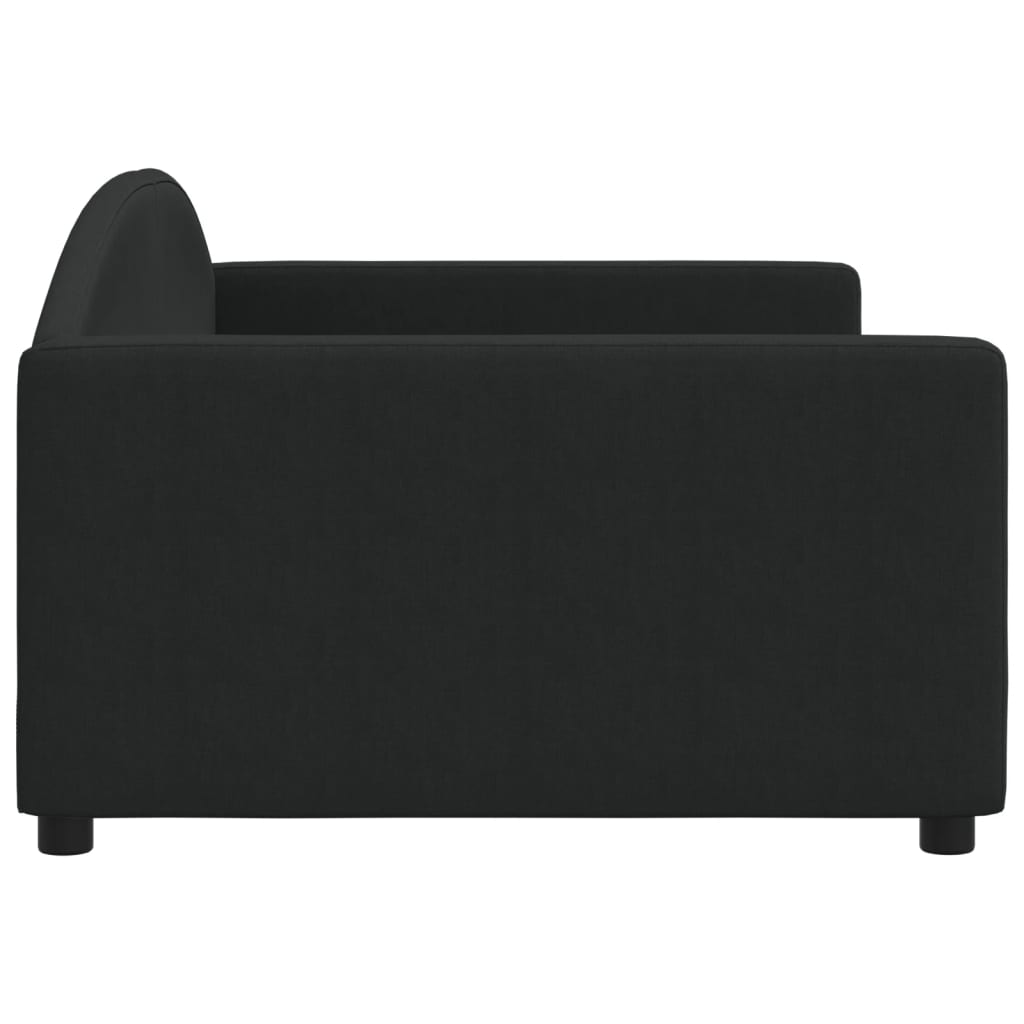 vidaXL Sofa z funkcją spania, czarna, 100x200 cm, obita tkaniną