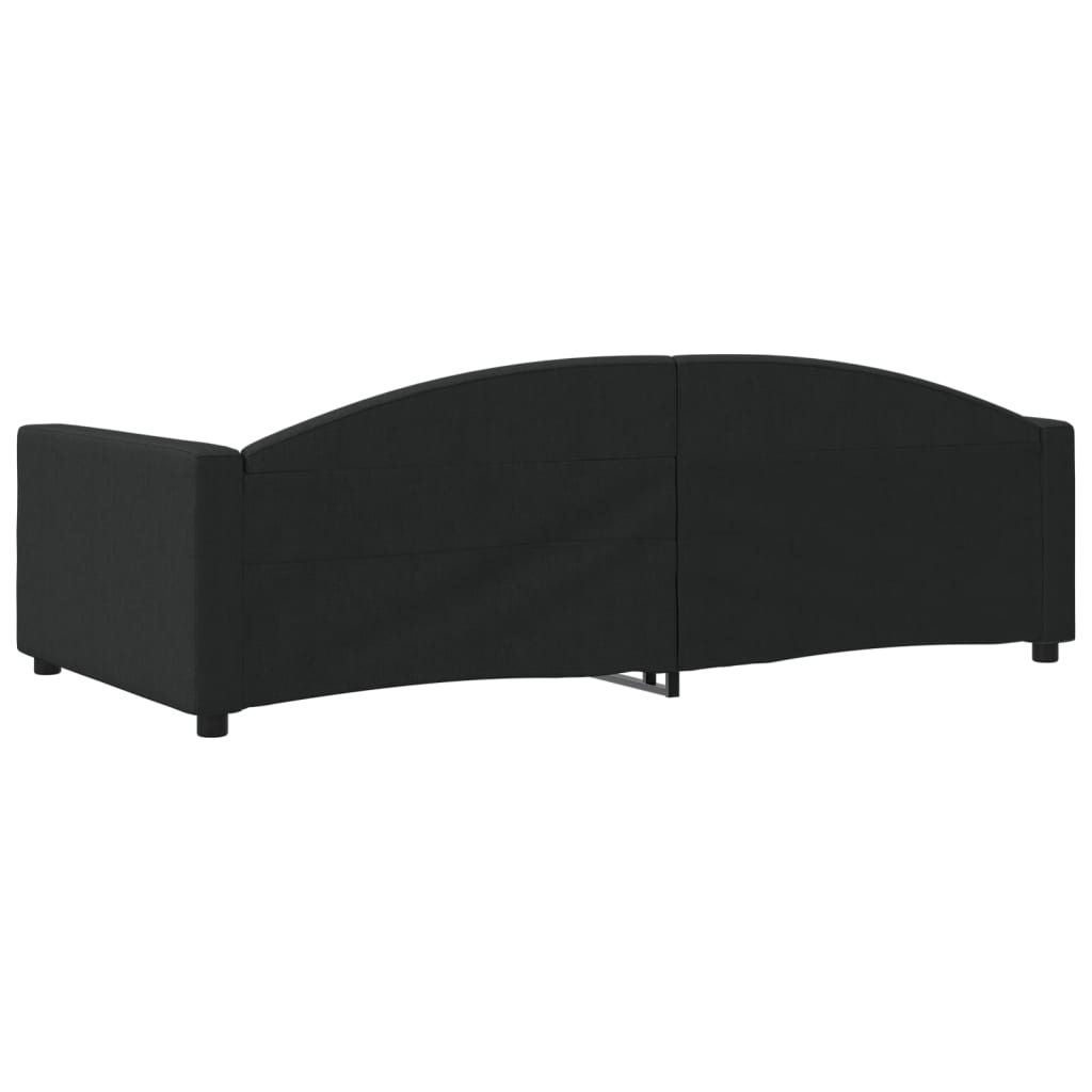 vidaXL Sofa z funkcją spania, czarna, 100x200 cm, obita tkaniną