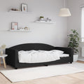 vidaXL Sofa z funkcją spania, czarna, 100x200 cm, obita tkaniną