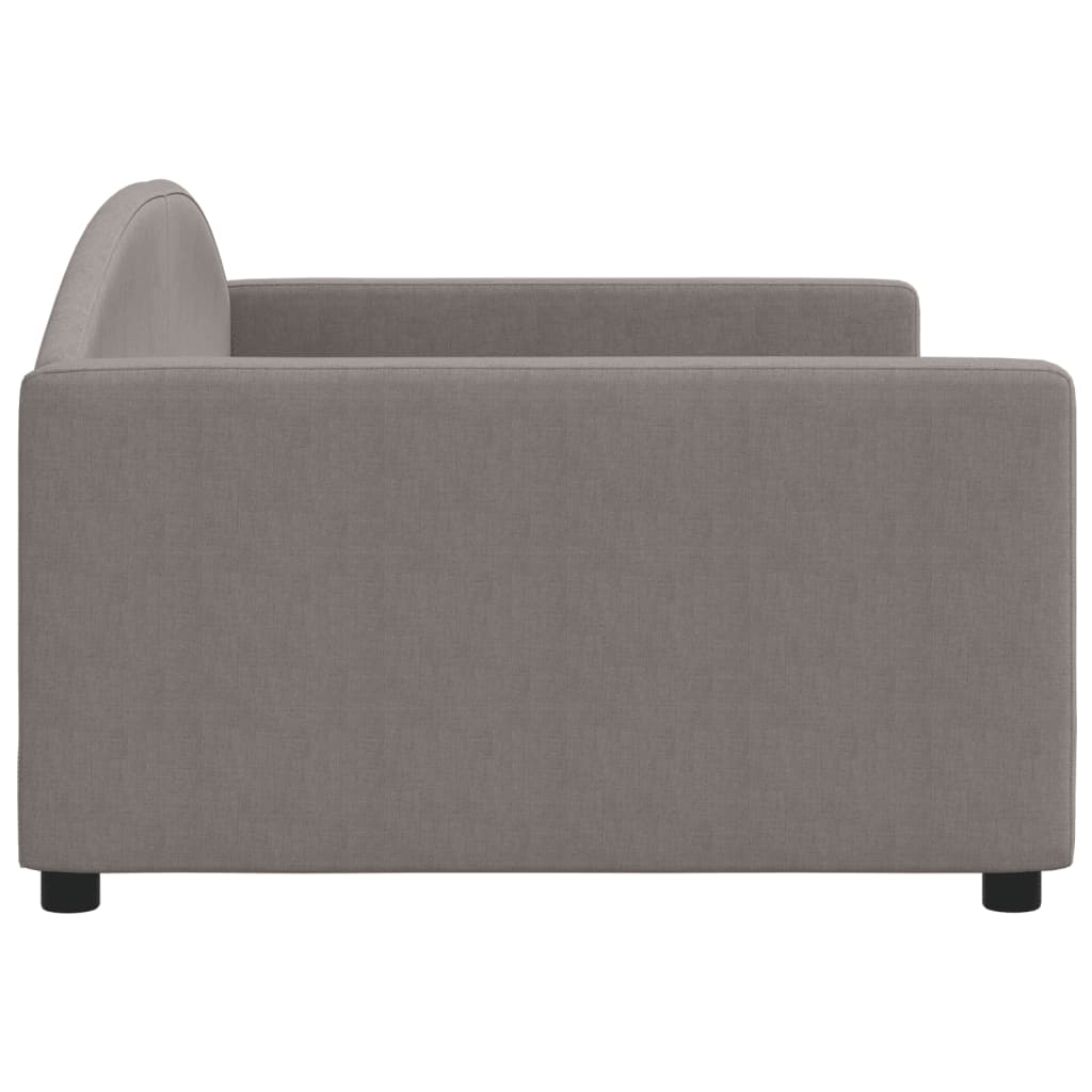 vidaXL Sofa z funkcją spania, kolor taupe, 100x200 cm, obita tkaniną