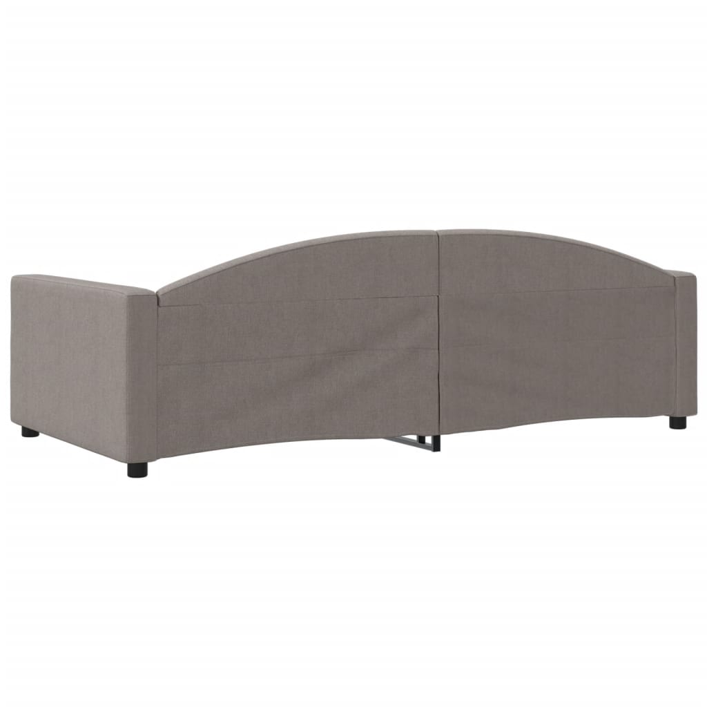 vidaXL Sofa z funkcją spania, kolor taupe, 100x200 cm, obita tkaniną