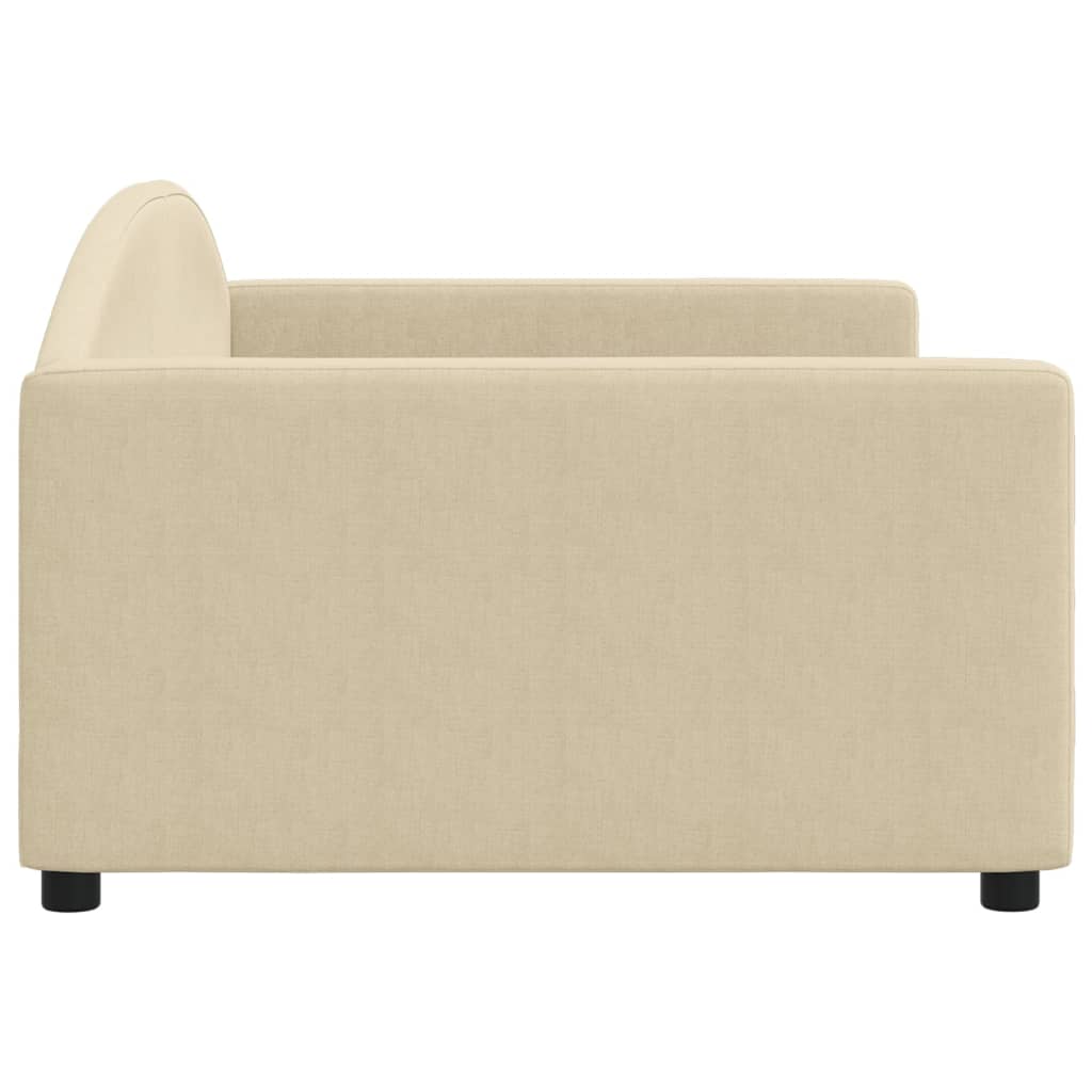 vidaXL Sofa z funkcją spania, kremowa, 100x200 cm, obita tkaniną