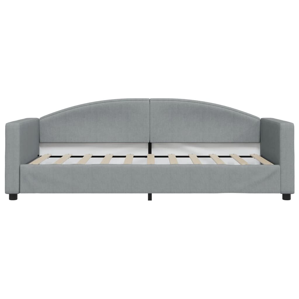 vidaXL Sofa z funkcją spania, jasnoszara, 90x190 cm, obita tkaniną