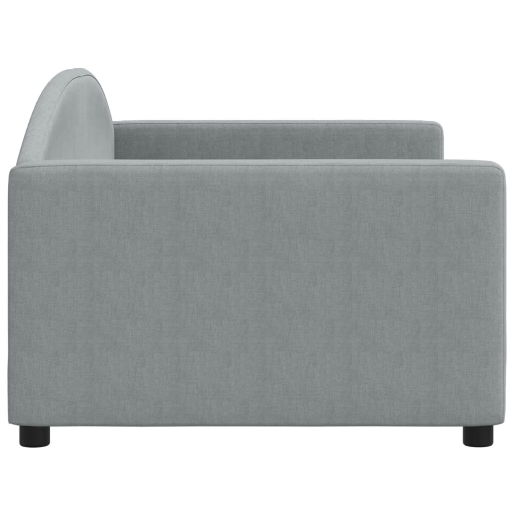 vidaXL Sofa z funkcją spania, jasnoszara, 90x190 cm, obita tkaniną