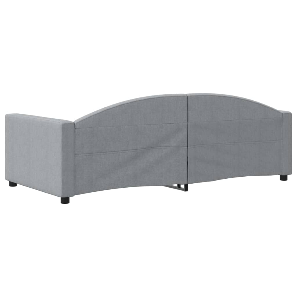 vidaXL Sofa z funkcją spania, jasnoszara, 90x190 cm, obita tkaniną