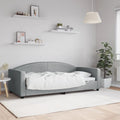 vidaXL Sofa z funkcją spania, jasnoszara, 90x190 cm, obita tkaniną