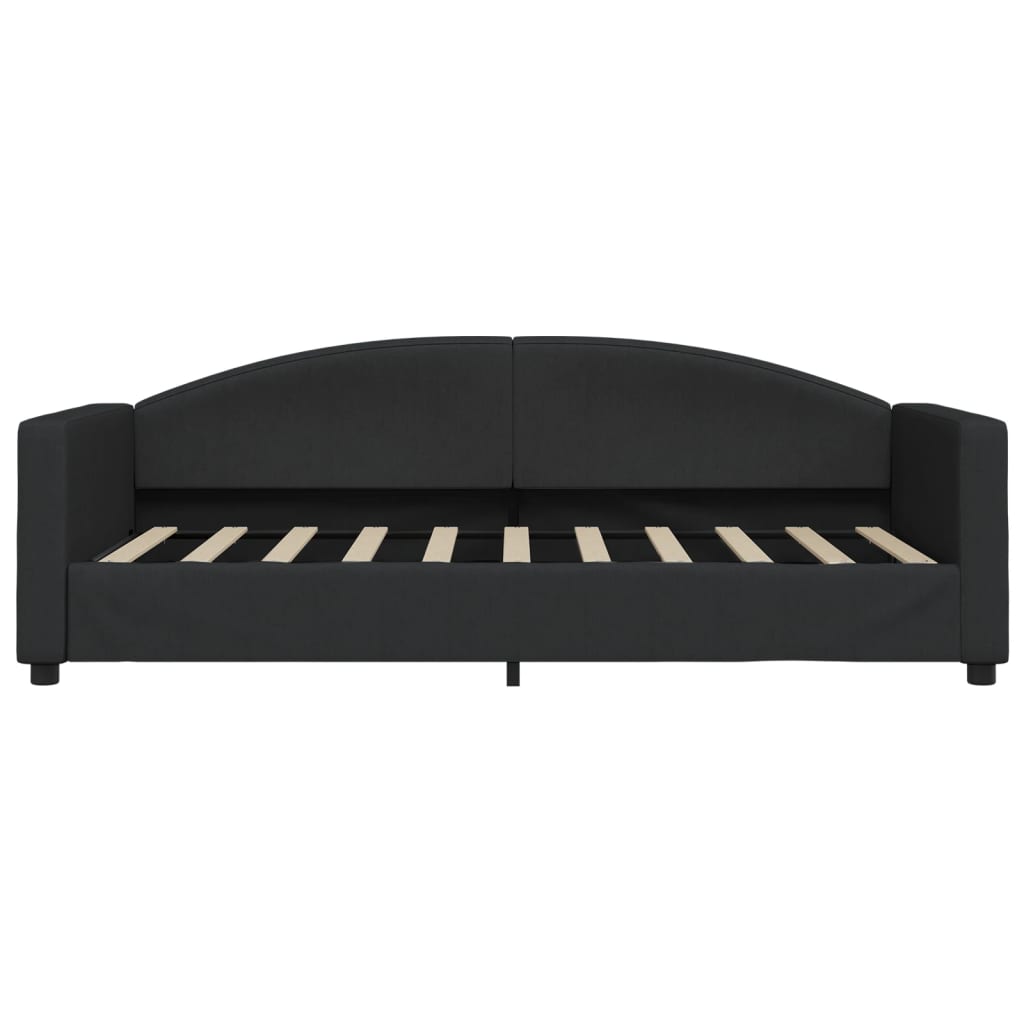 vidaXL Sofa z funkcją spania, czarna, 90x190 cm, obita tkaniną