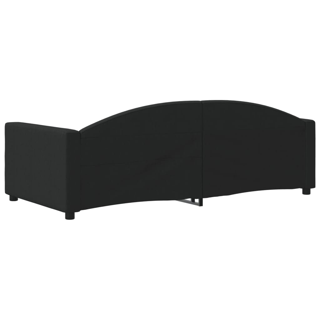 vidaXL Sofa z funkcją spania, czarna, 90x190 cm, obita tkaniną
