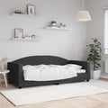 vidaXL Sofa z funkcją spania, czarna, 90x190 cm, obita tkaniną