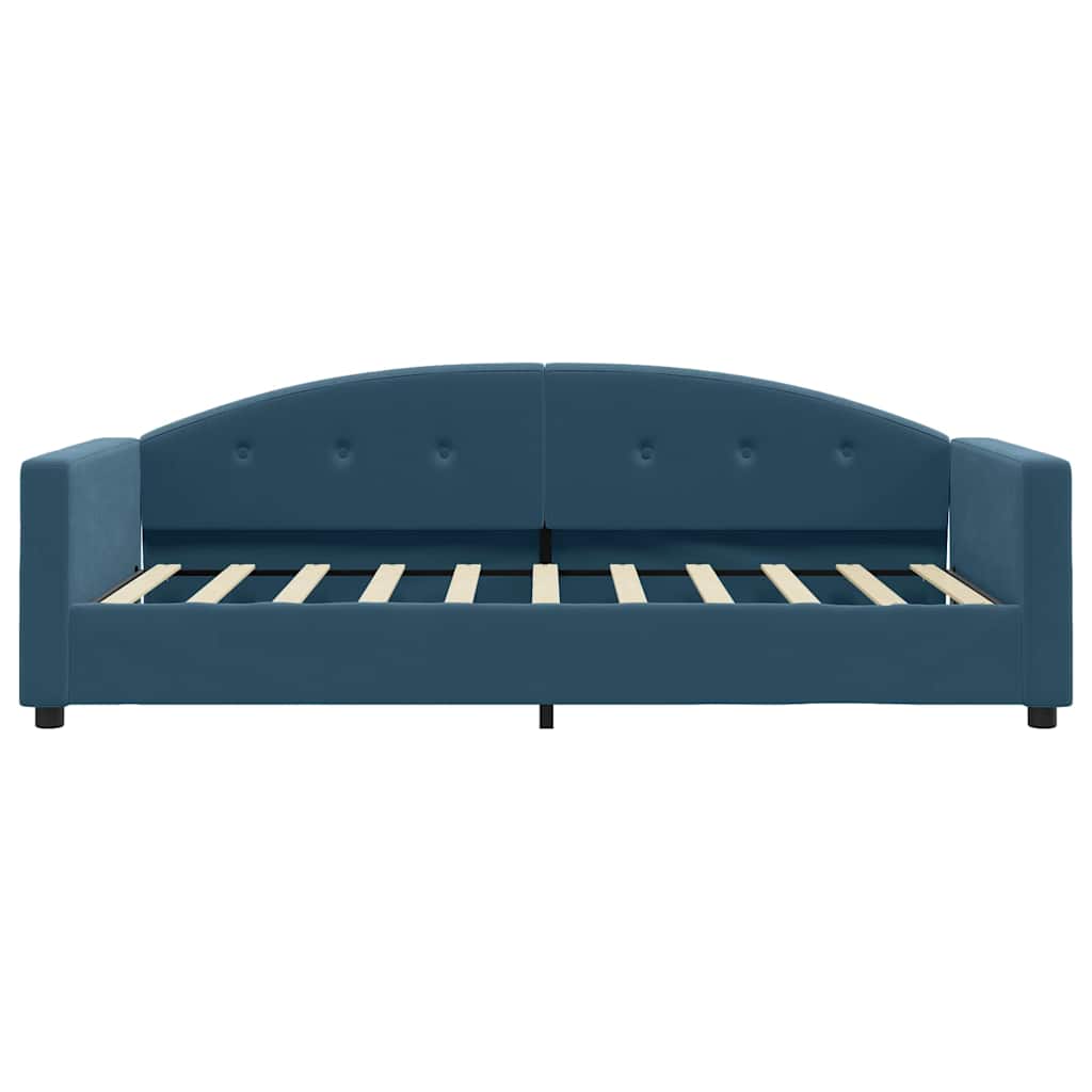 vidaXL Sofa z funkcją spania, niebieska, 80x200 cm, obita aksamitem