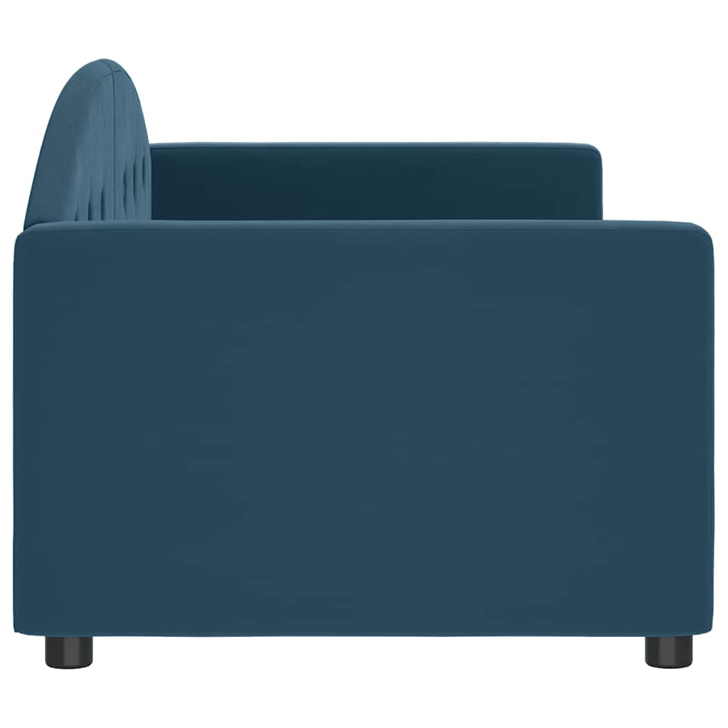 vidaXL Sofa z funkcją spania, niebieska, 80x200 cm, obita aksamitem