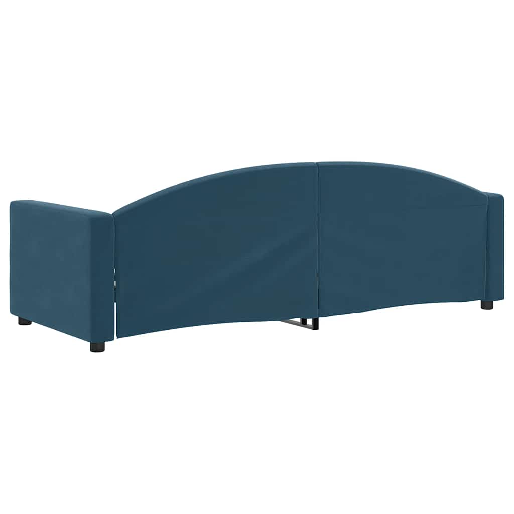 vidaXL Sofa z funkcją spania, niebieska, 80x200 cm, obita aksamitem