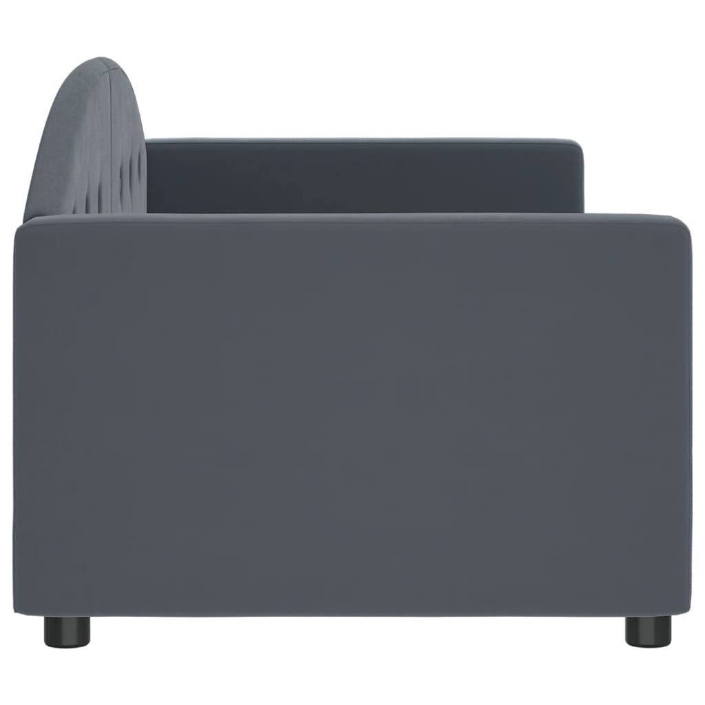 vidaXL Sofa z funkcją spania, ciemnoszara, 80x200 cm, aksamitna
