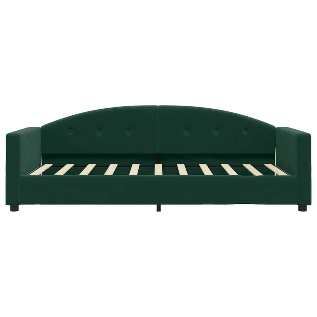 vidaXL Sofa z funkcją spania, ciemnozielona, 80x200 cm, aksamitna