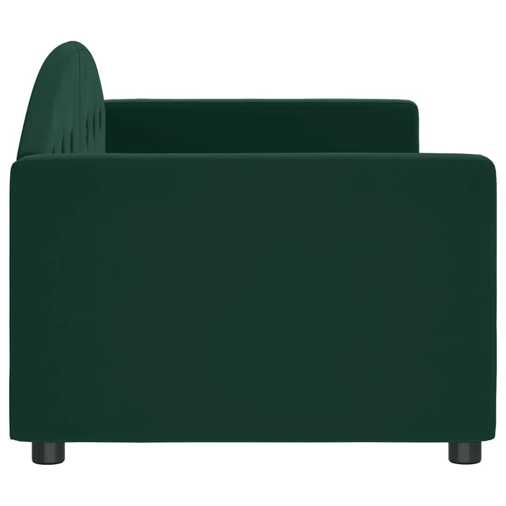 vidaXL Sofa z funkcją spania, ciemnozielona, 80x200 cm, aksamitna