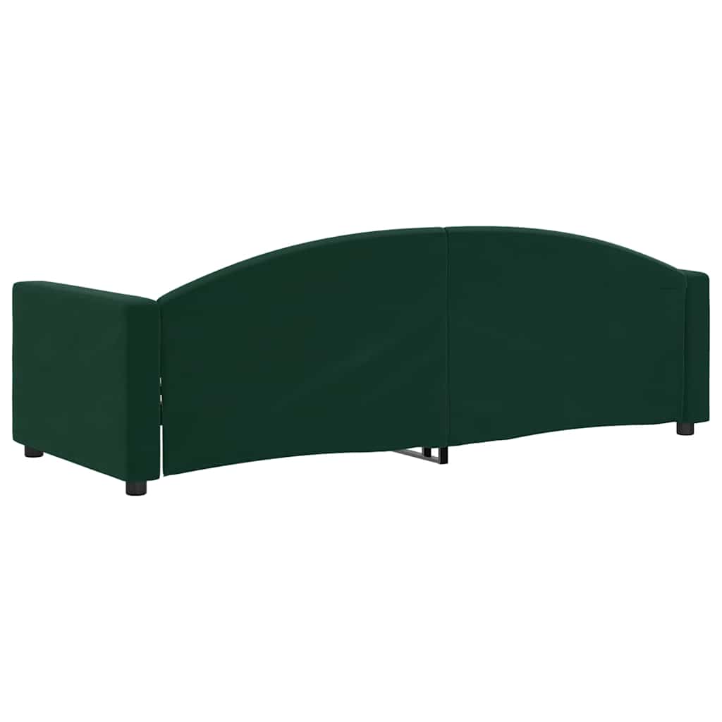 vidaXL Sofa z funkcją spania, ciemnozielona, 80x200 cm, aksamitna